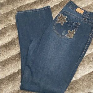 Hydraulic denim jeans